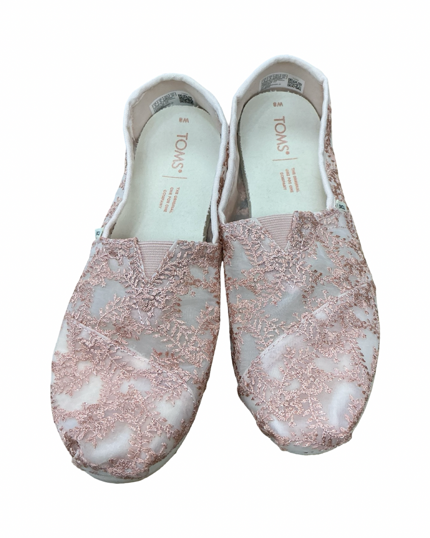 Shoes Flats By Toms In Pink, Size:8