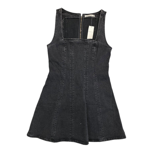 Dress Casual Midi By Abercrombie And Fitch In Black Denim, Size:M