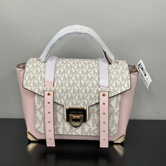 Crossbody Designer By Michael Kors In Pink & White, Size:Small