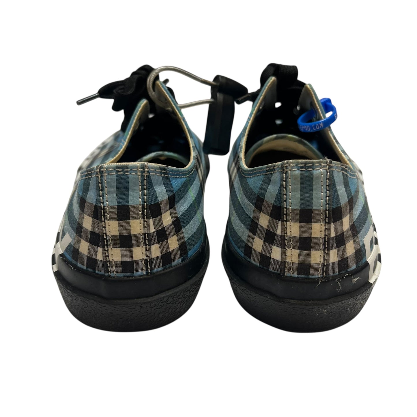 Shoes Luxury Designer By Burberry In Black & Blue, Size: 6