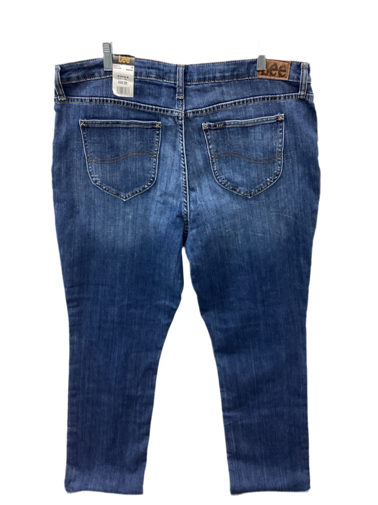 Jeans Skinny By Lee In Blue Denim, Size:18