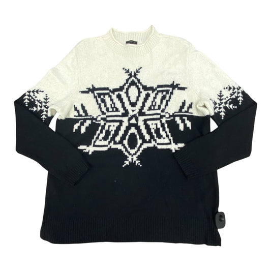 Sweater By Talbots In Black & White, Size:M