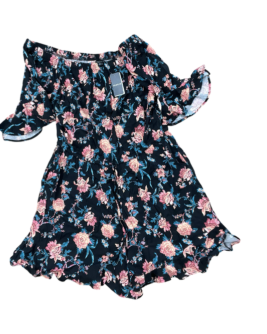 Romper By Torrid In Black & Pink, Size:L