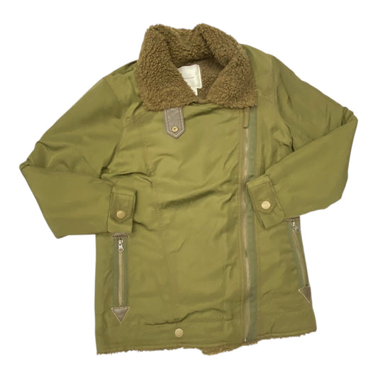 Jacket Faux Fur & Sherpa By Anthropologie In Green, Size:Xsp