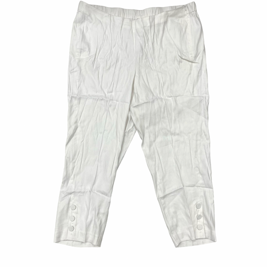 Pants Linen By J. Jill In White, Size:2X