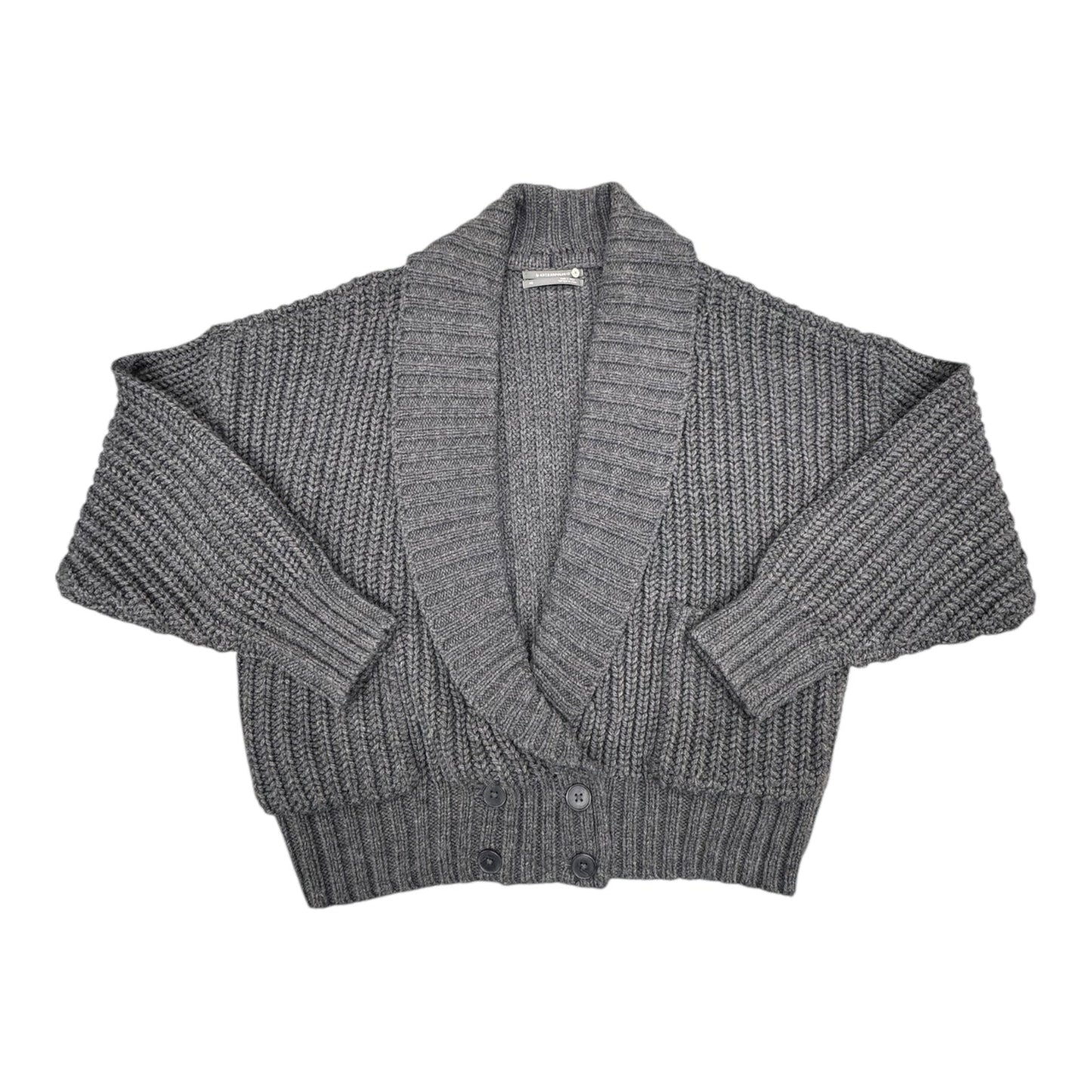 Sweater Cardigan By Anthropologie In Grey, Size:Xs