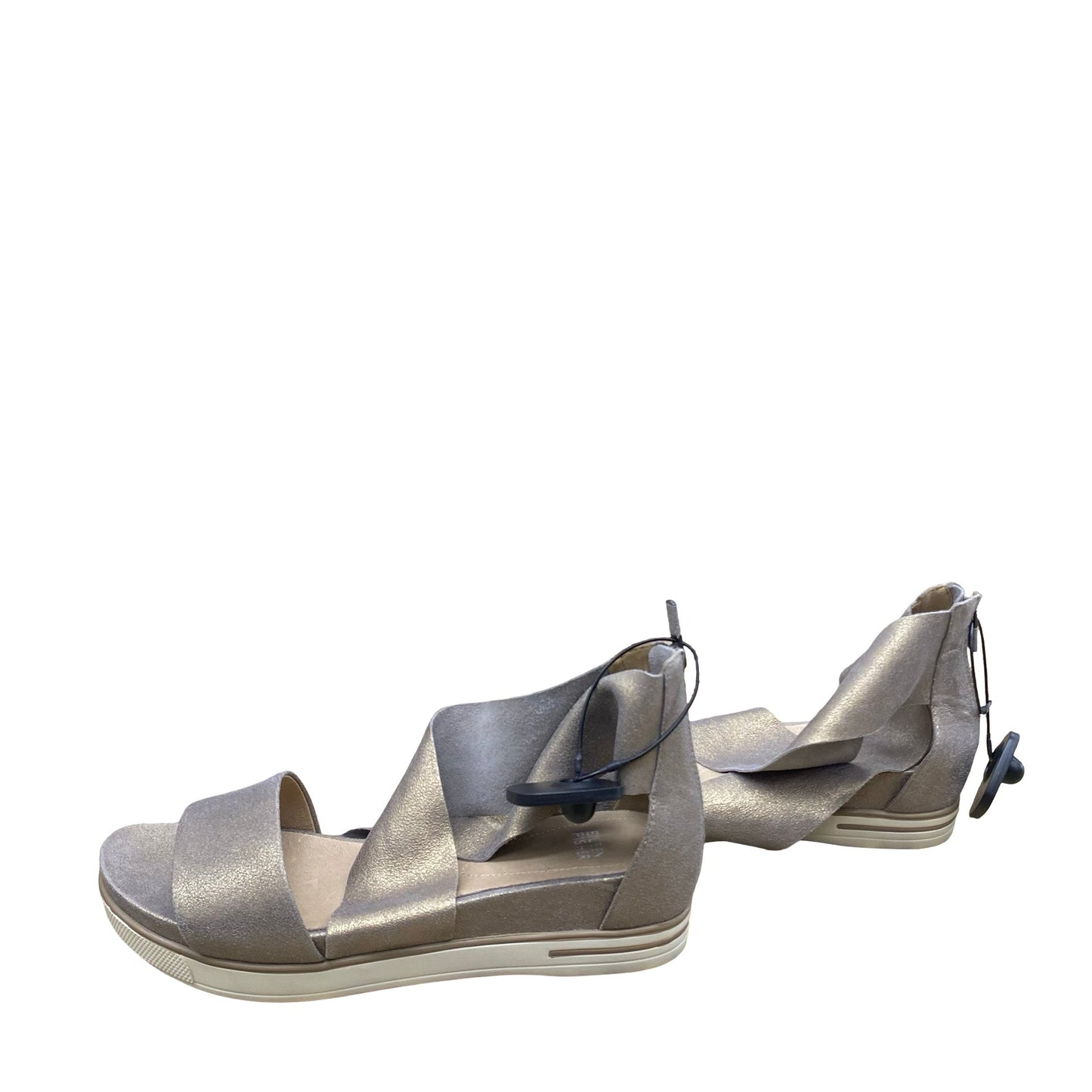 Sandals Designer By Eileen Fisher In Gold, Size:11