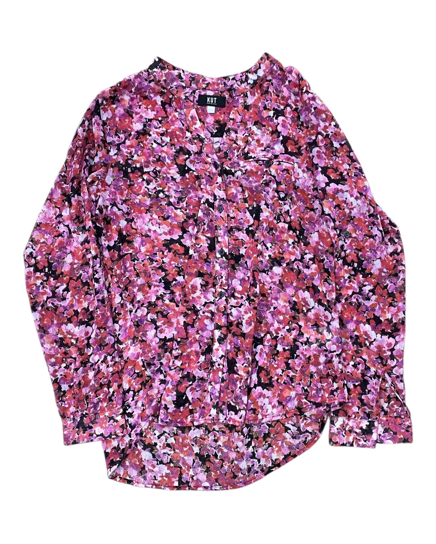 Blouse Ls By Kut In Pink, Size:L