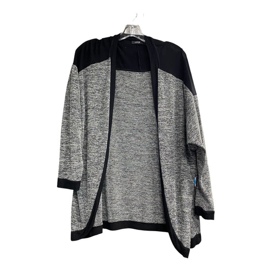 Cardigan By Apt 9 In Black & Grey, Size:1X
