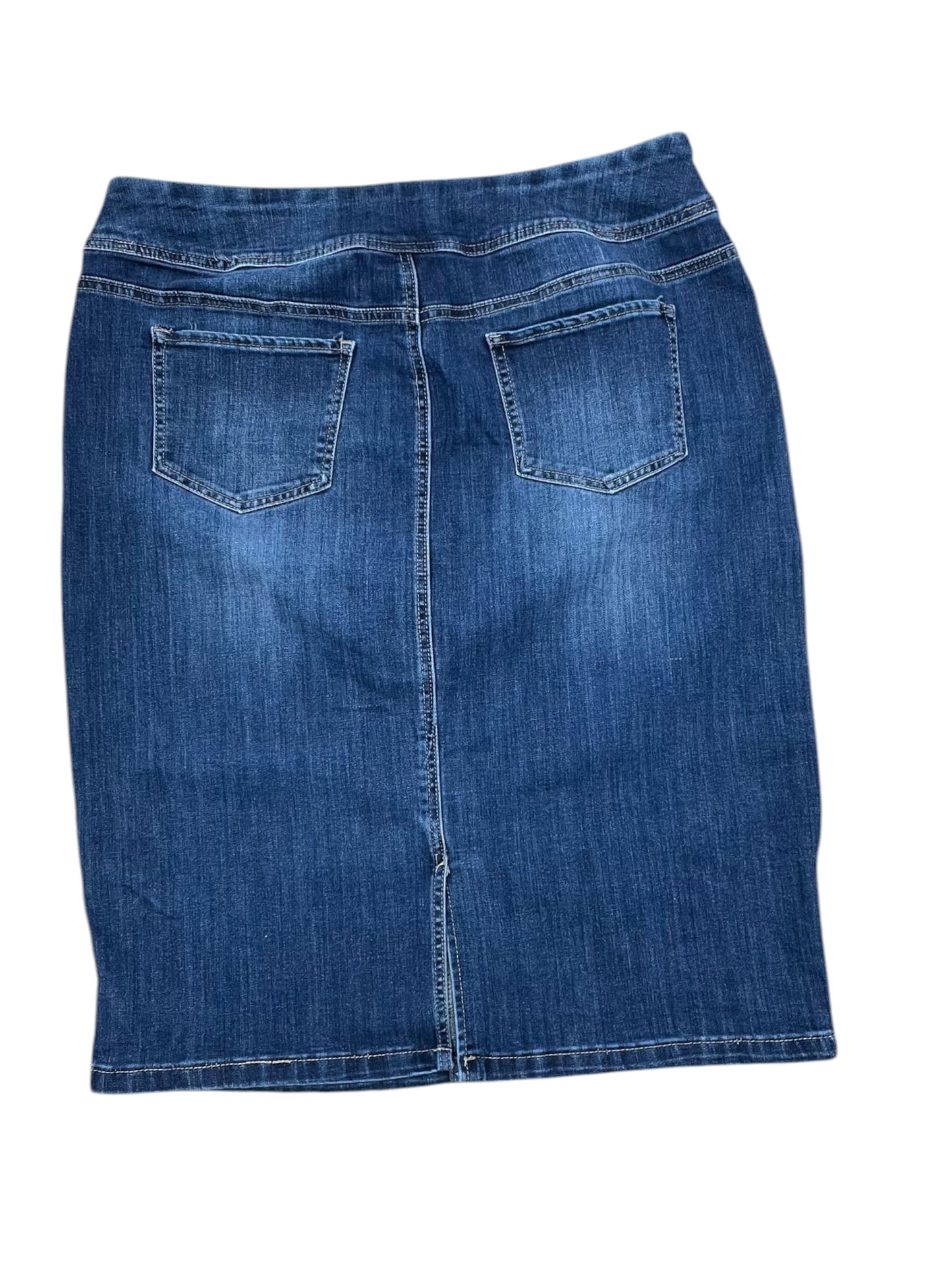 Skirt Maxi By Cj Banks In Blue Denim, Size:1X