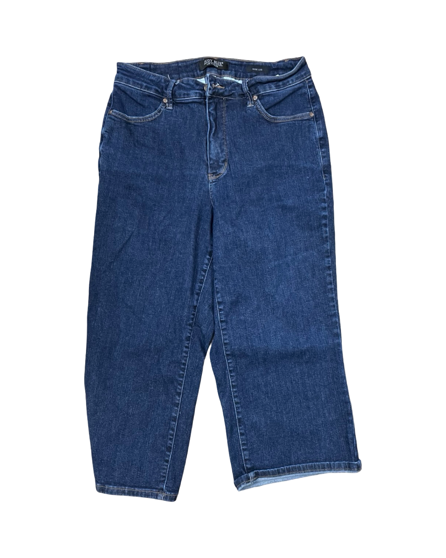 Jeans Wide Leg By Judy Blue In Blue Denim, Size:14