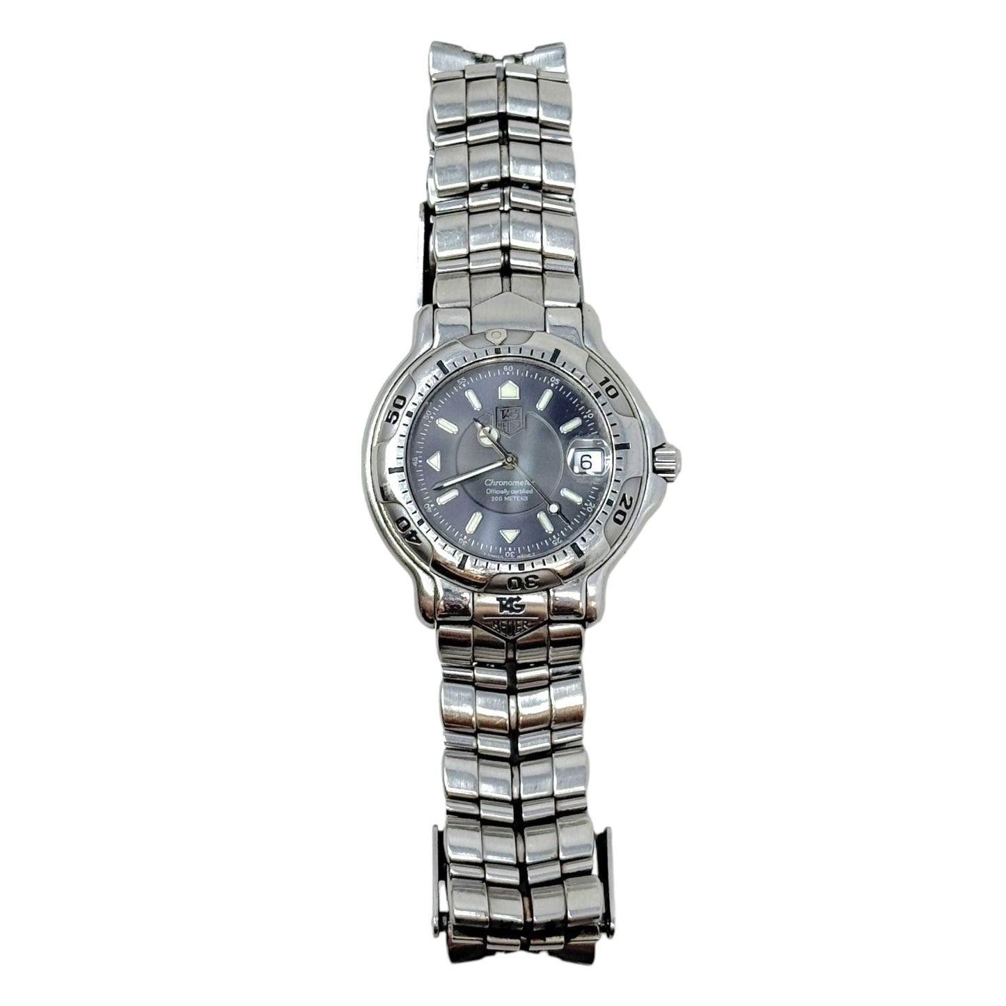 Professional 6000 Quartz Chronometer Stainless Steel Midsize Men's Watch WH5112.BA0675 With Pearlescent Gray Face Designer By Tag Heuer
