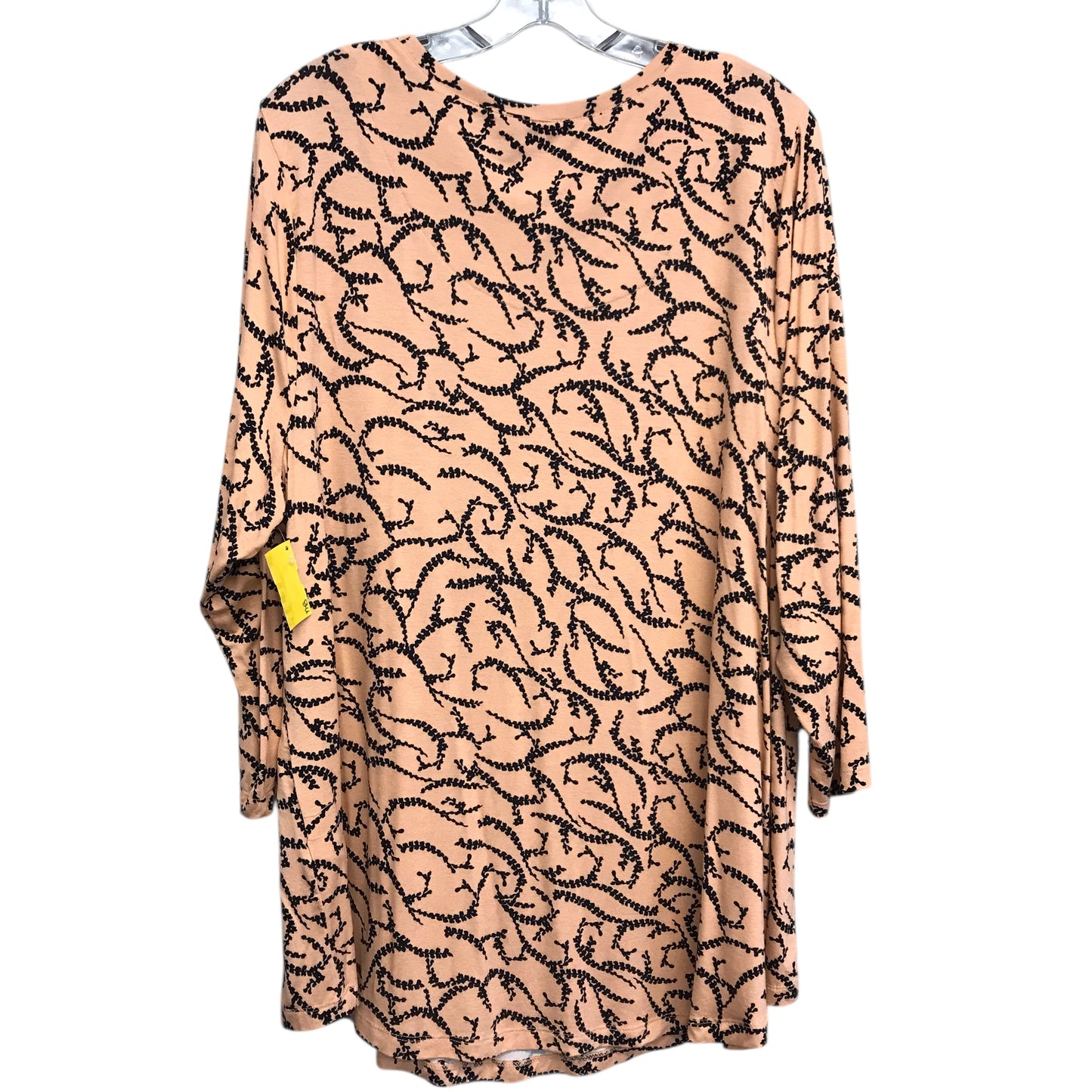 Top Ls By Jm Collections In Black & Orange, Size:3X