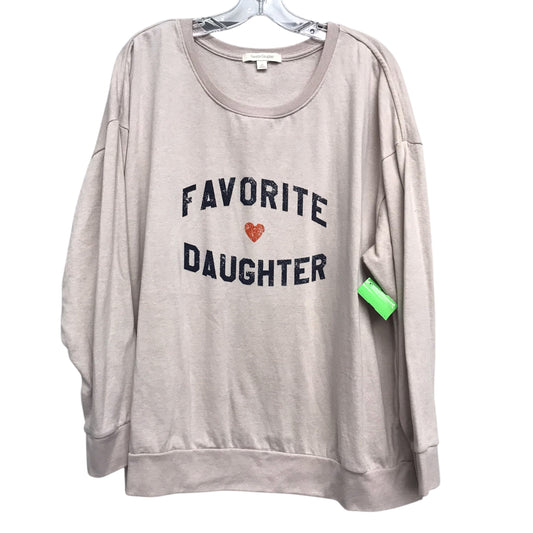 Sweatshirt Crewneck By Favorite Daughter In Brown, Size:2X