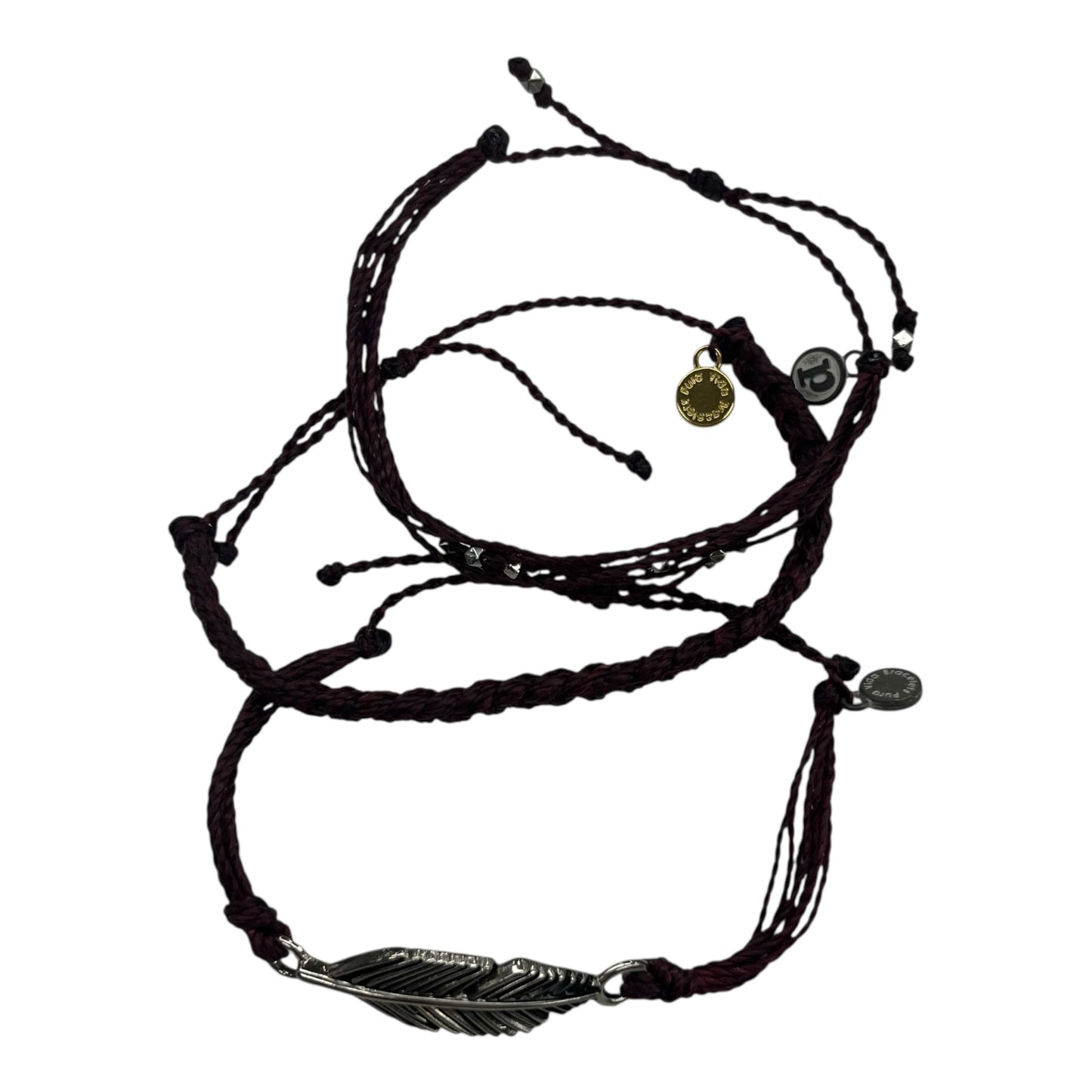 Bracelet Other By Puravida In Maroon, Size:03 Piece Set