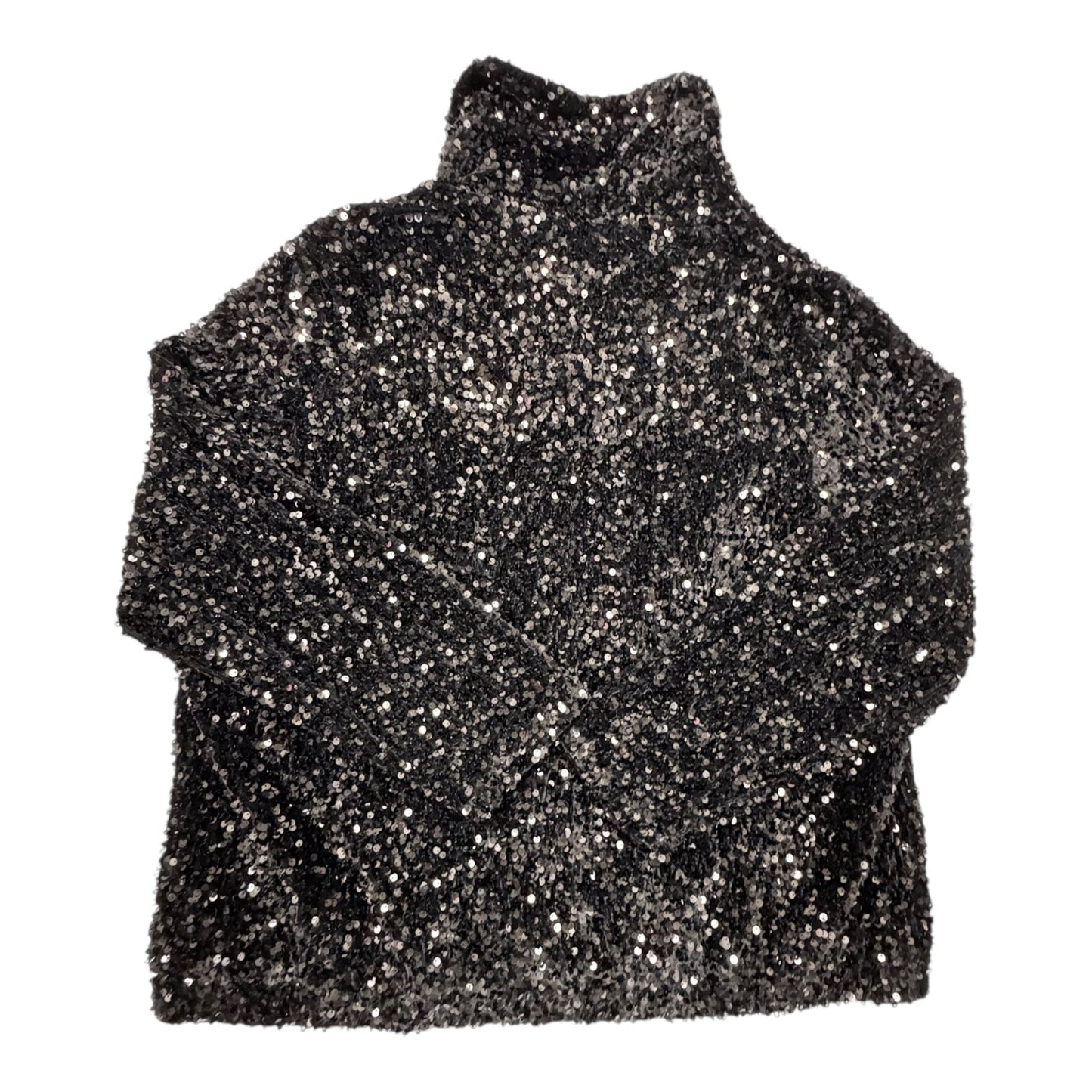 Jacket Sequin Faux Fur & Sherpa By Ruby Rd In Black, Size:1X
