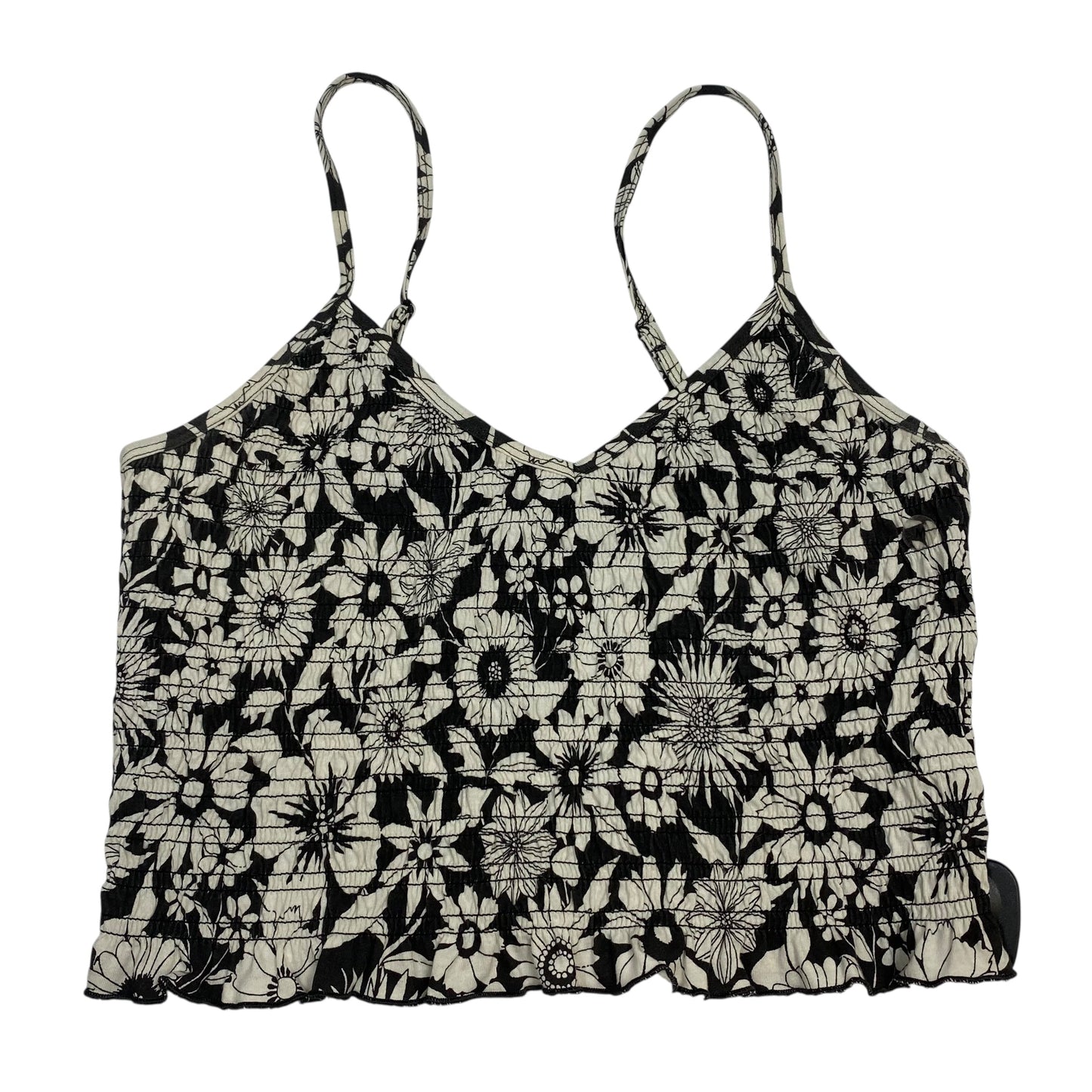 Top Sleeveless By American Eagle In Cream & Grey, Size:M