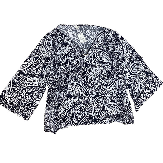Top Ls By Cato In Navy, Size:2X