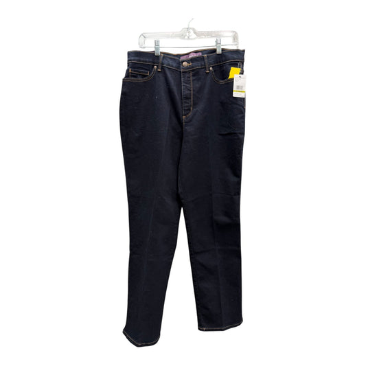 Jeans Straight By Gloria Vanderbilt In Blue, Size:14