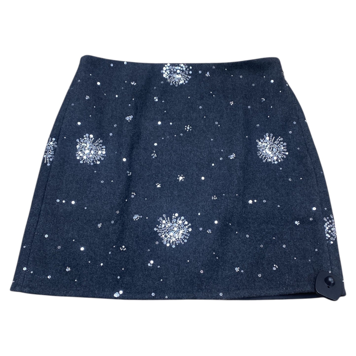 Skirt Midi By Loft In Grey & Silver, Size:8