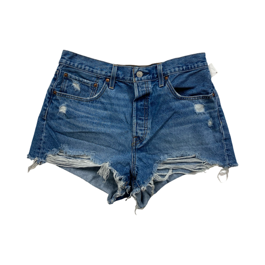 Shorts By Levis In Blue Denim, Size:12