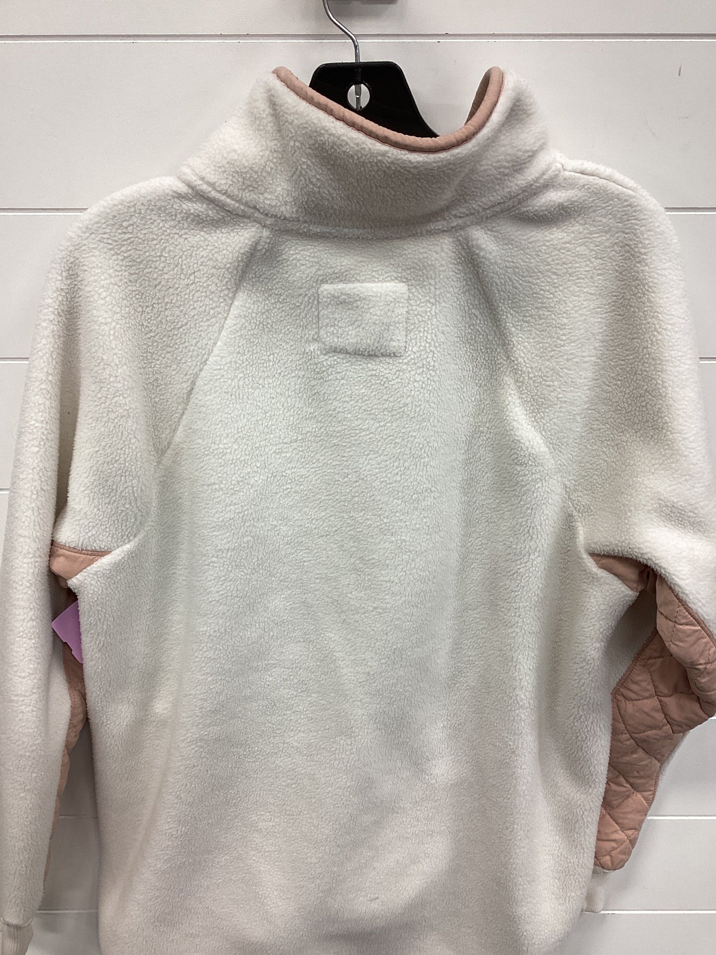 Jacket Fleece By Abercrombie And Fitch In Pink & White, Size:L