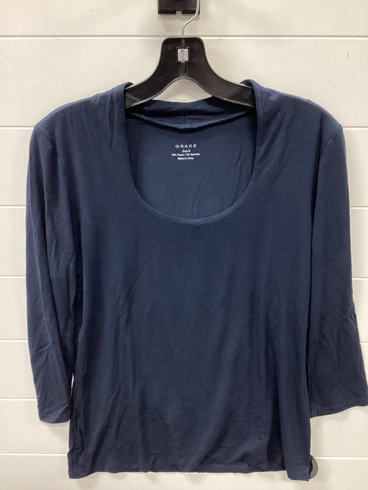 Top Ls By Grace In Navy, Size:M