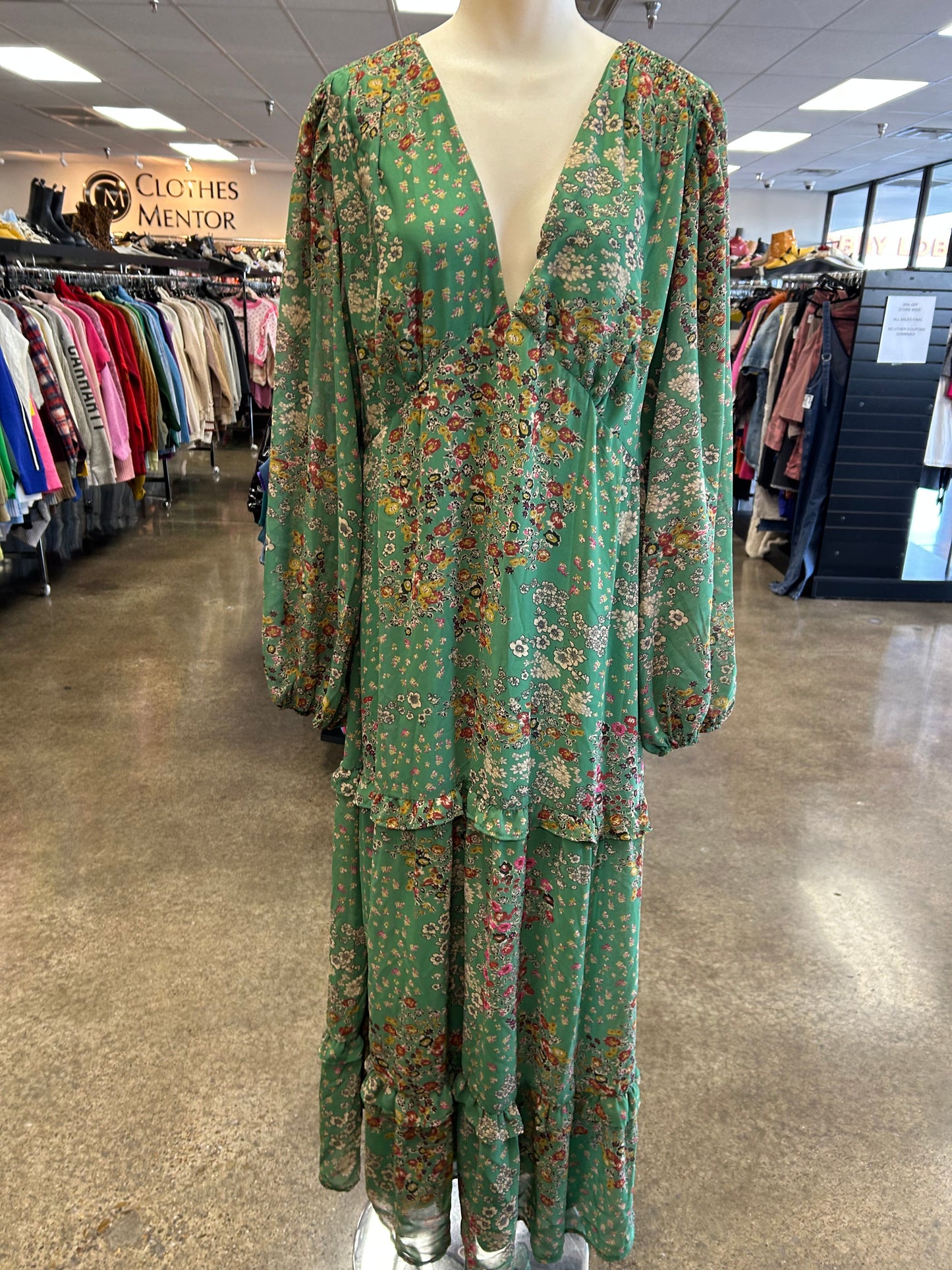 Dress Casual Maxi By Baltic Born In Green, Size:1X