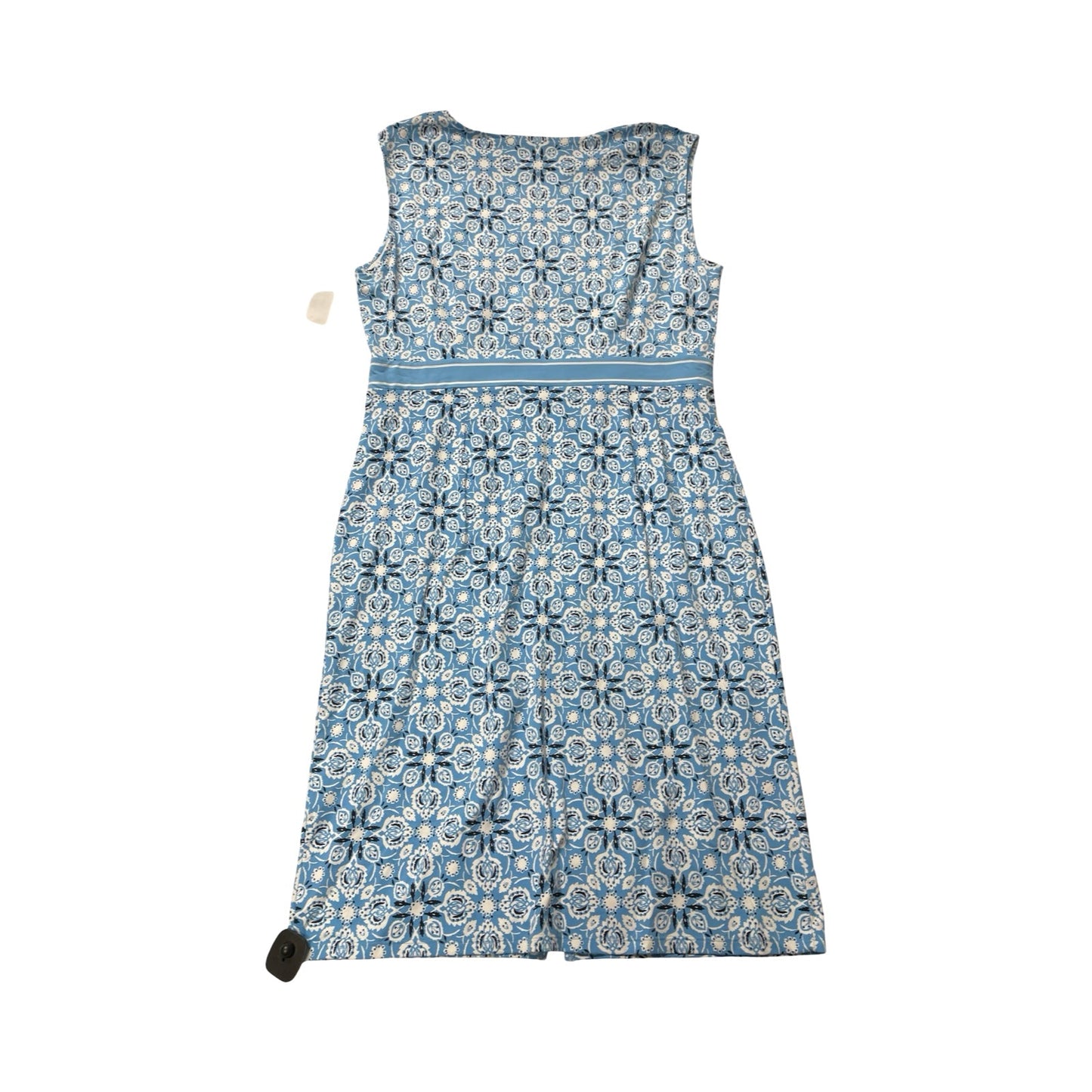 Dress Casual Midi By Talbots In Blue & White, Size:18