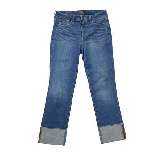 Jeans Straight By Not Your Daughters Jeans In Blue Denim, Size:4