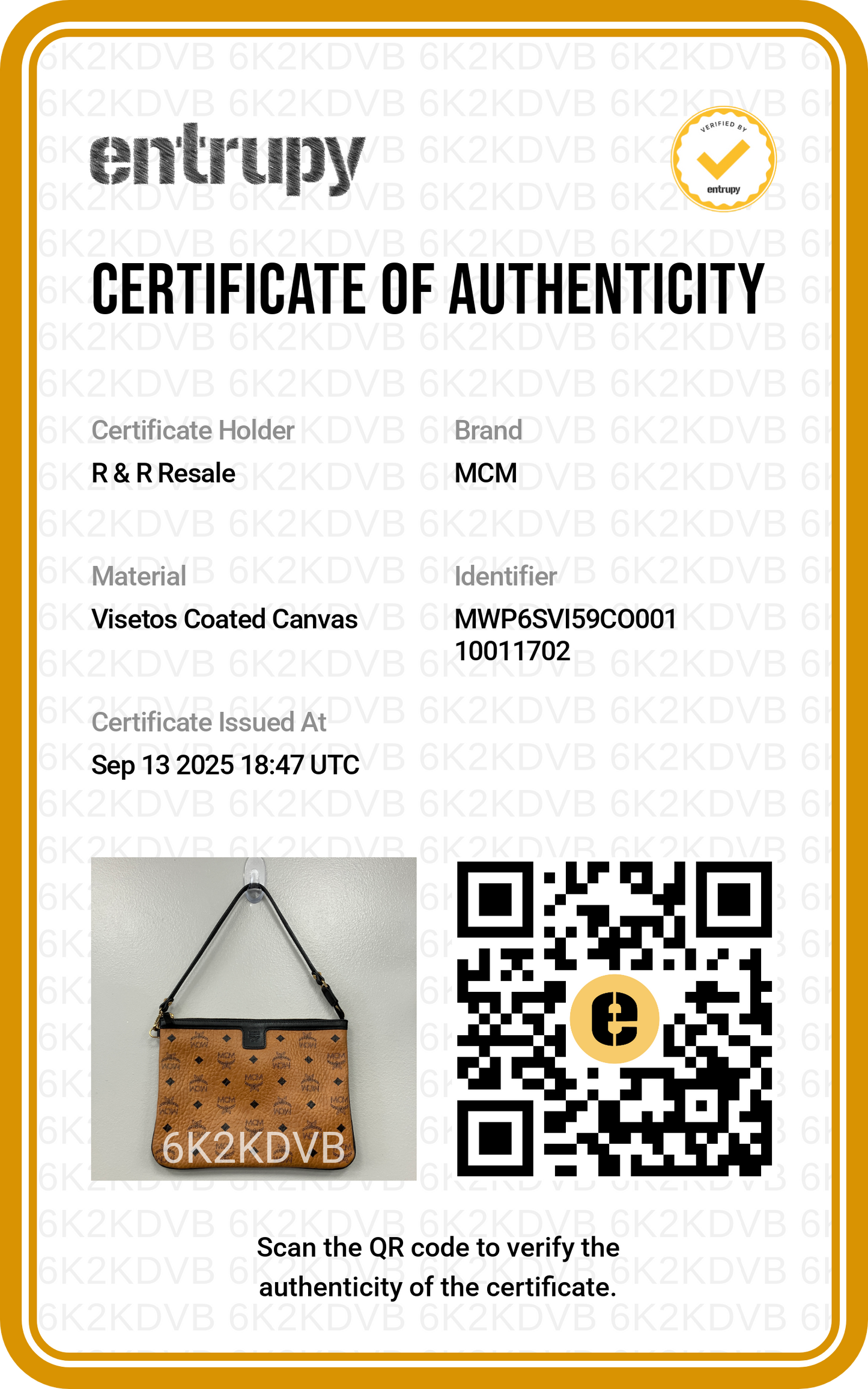 Handbag Luxury Designer By Mcm In Brown, Size:Medium