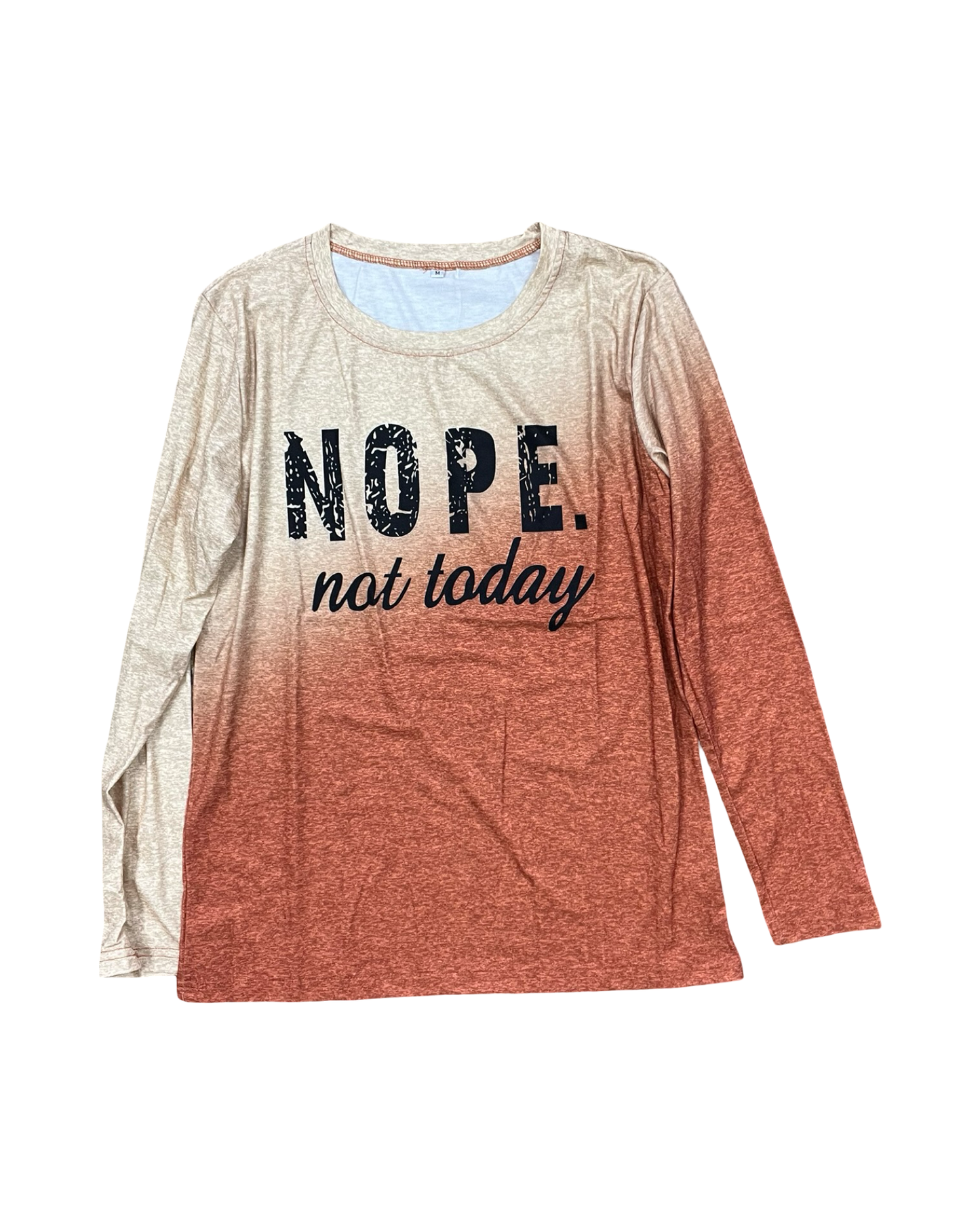 Top Ls By Clothes Mentor In Orange & Tan, Size:M