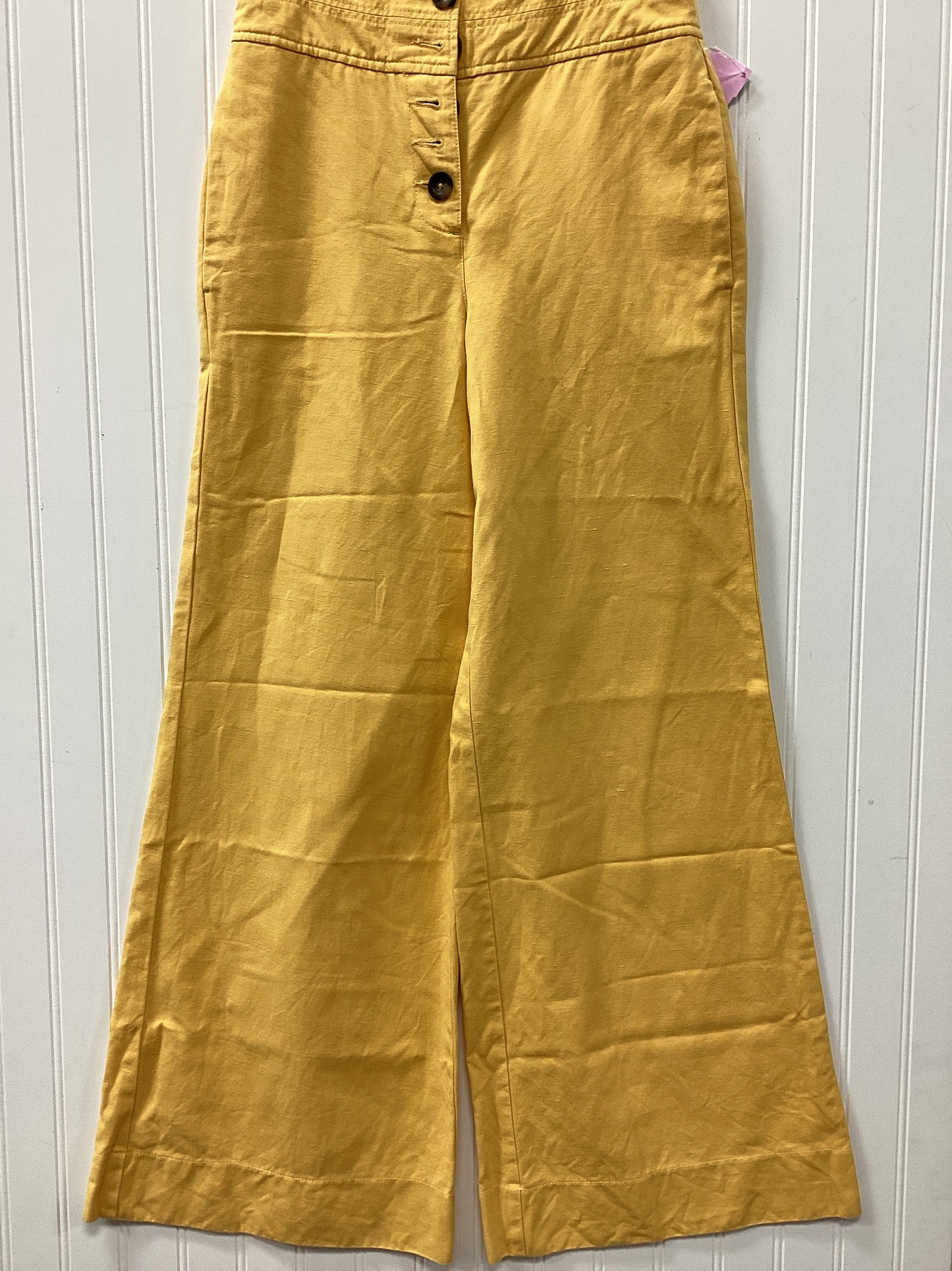 Pants Wide Leg By Boden In Yellow, Size:2P