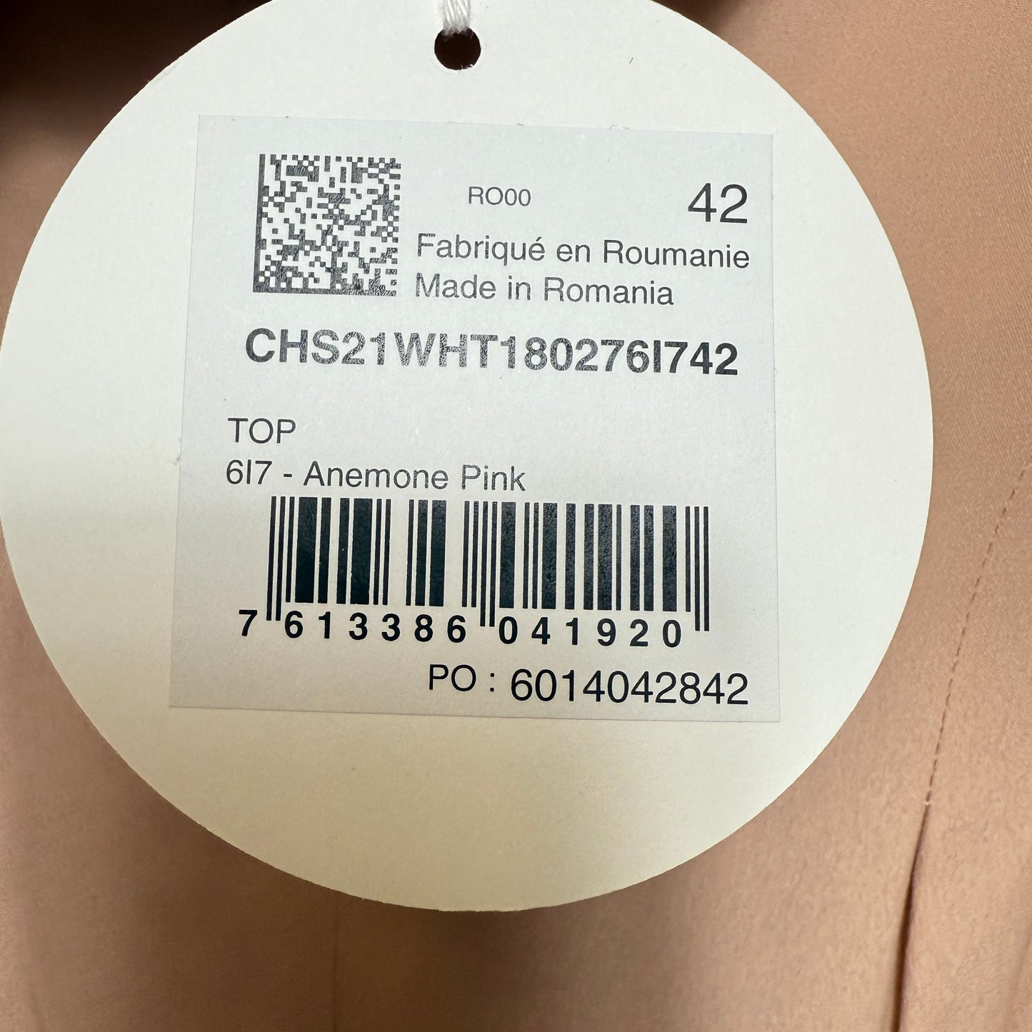 Ruffle Neck Pleated Blouse Designer By See By Chloe In Anemone Pink, Size: US 8/FR 44