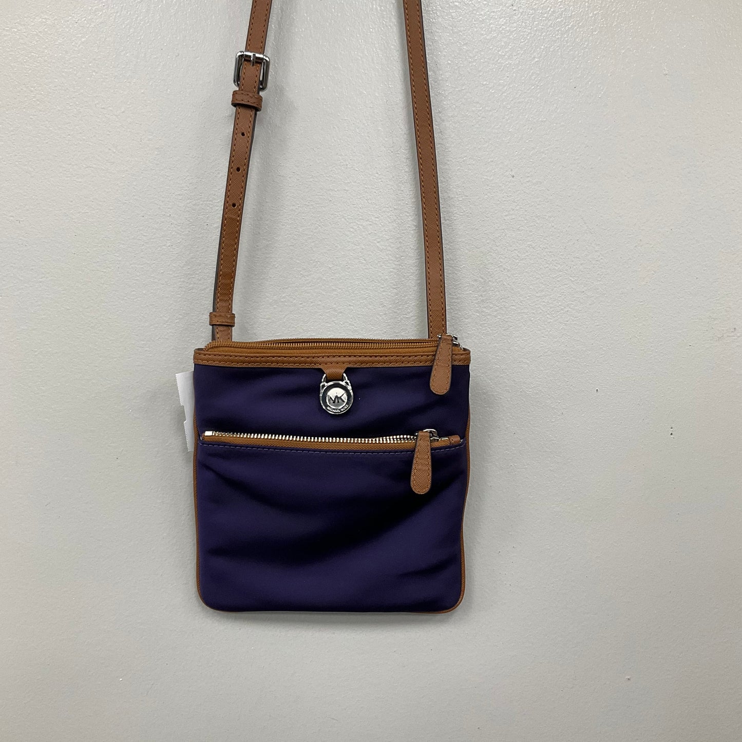 Crossbody Designer By Michael Kors In Purple, Size:Small
