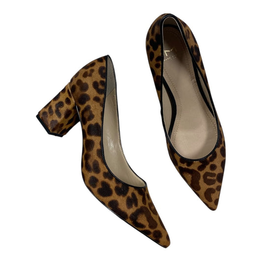 Shoes Heels Block By Marc Fisher In Animal Print, Size:6.5