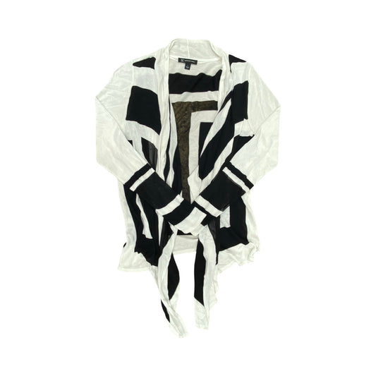 Sweater Cardigan By Inc In Black & White, Size:L