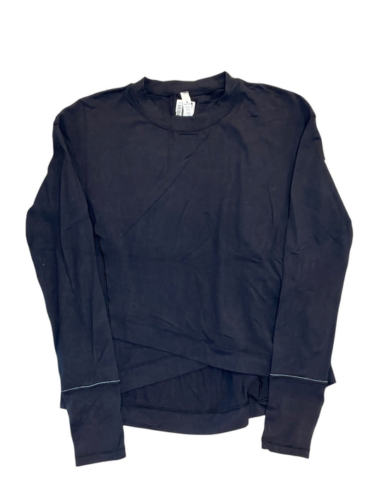 Athletic Top Ls Collar By Lululemon In Black, Size:L