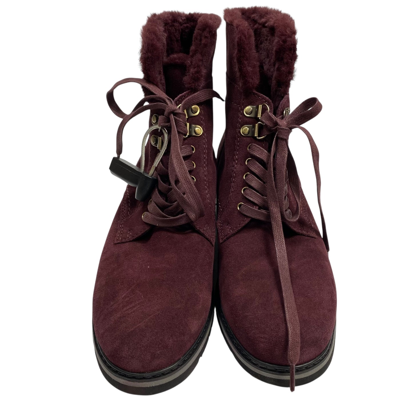 Boots Ankle Flats By Blondo In Maroon, Size:8.5