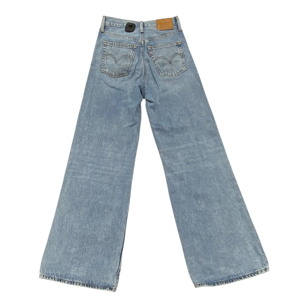 Jeans Wide Leg By Levis In Blue, Size:0