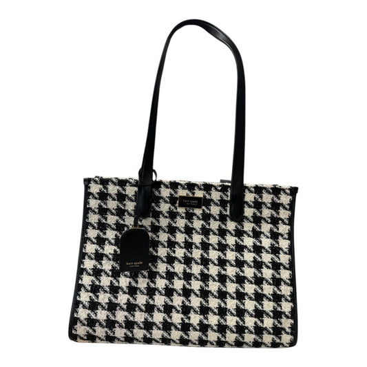 Handbag Designer By Kate Spade In Black & White, Size:Medium
