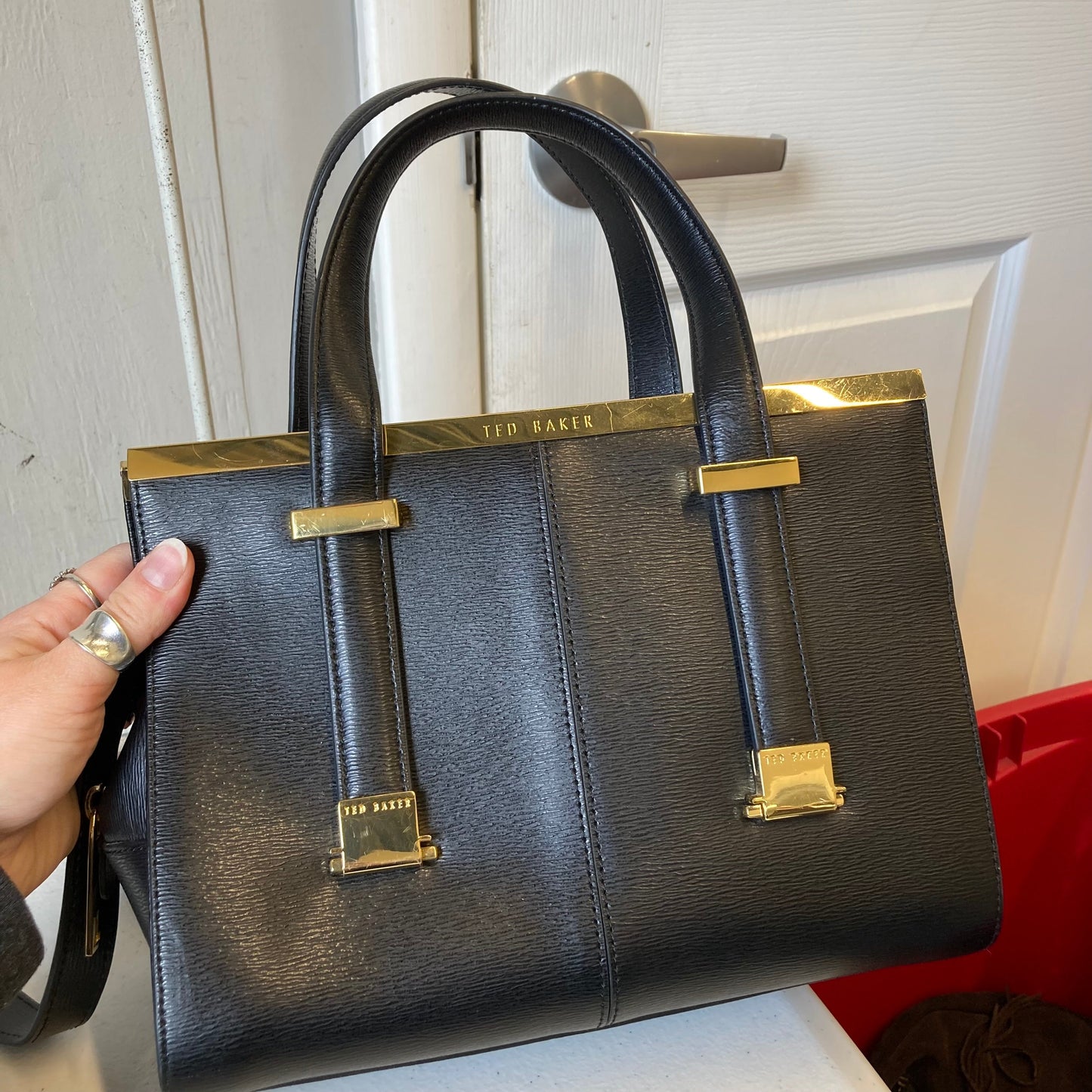 Handbag By Ted Baker In Black, Size:Medium