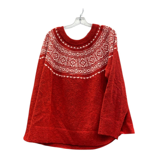 Sweater By Croft And Barrow In Red, Size:1X