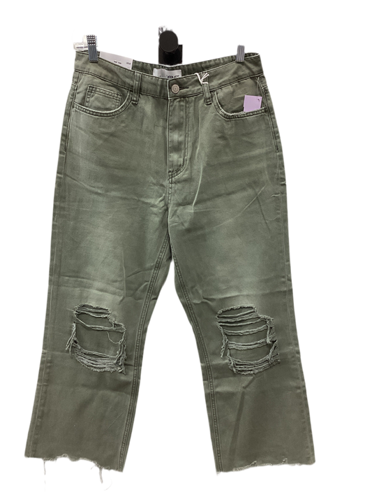 Jeans Cropped By Vervet In Green Denim, Size:6