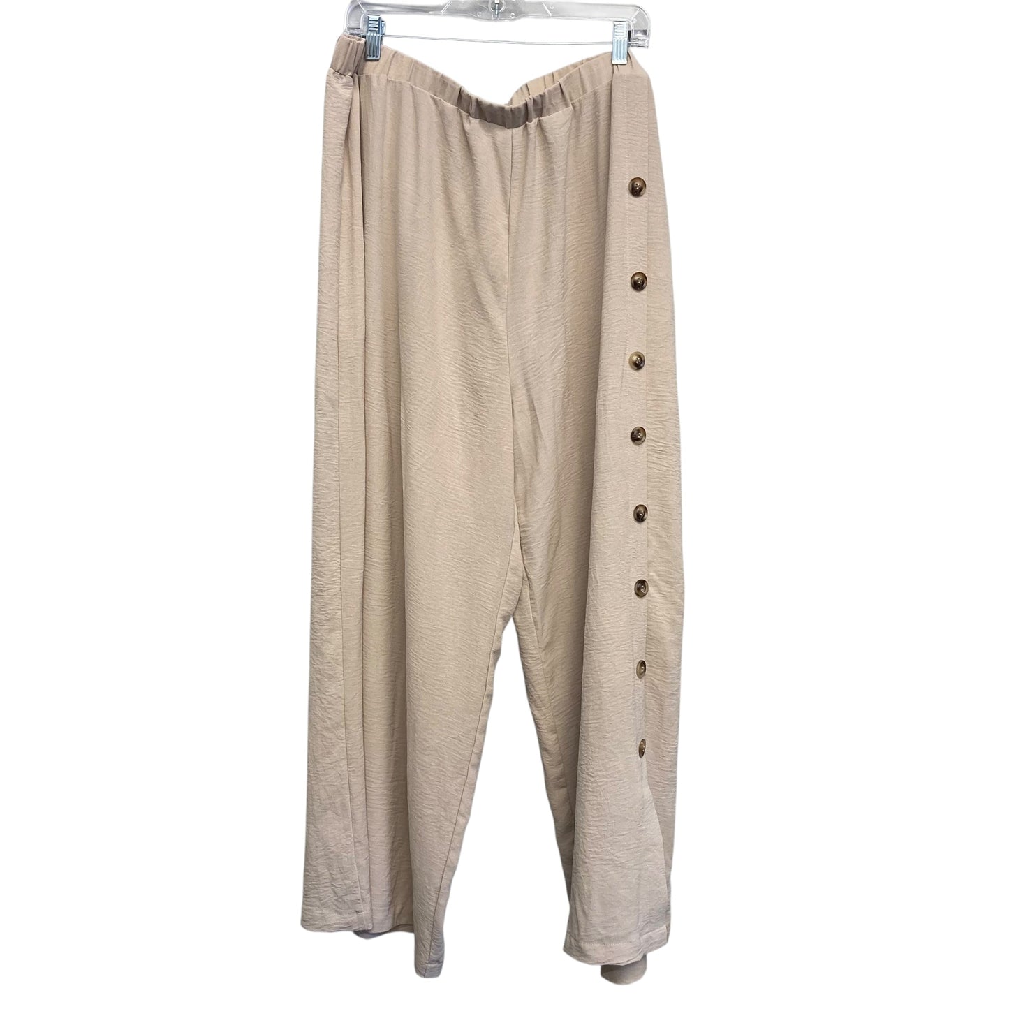 Pants Wide Leg In Tan, Size:26