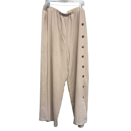 Pants Wide Leg In Tan, Size:26
