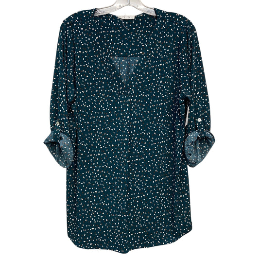 Top Ls By Beacon Apparel In Green & White, Size:1X