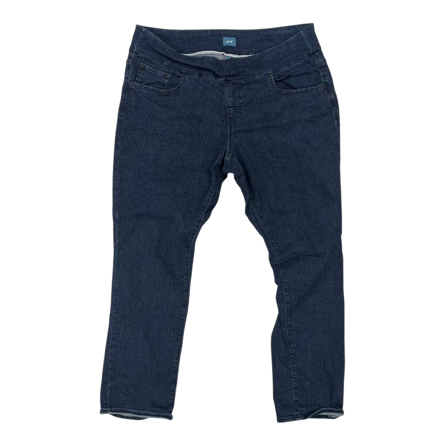 Jeans Straight By Jag In Blue Denim, Size:20