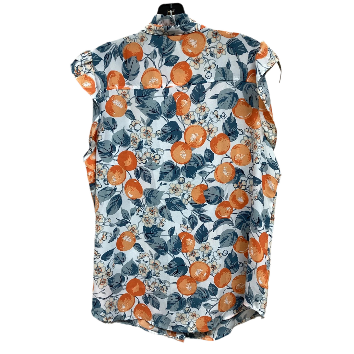 Top Sleeveless By Ann Taylor In Blue & Orange, Size: L