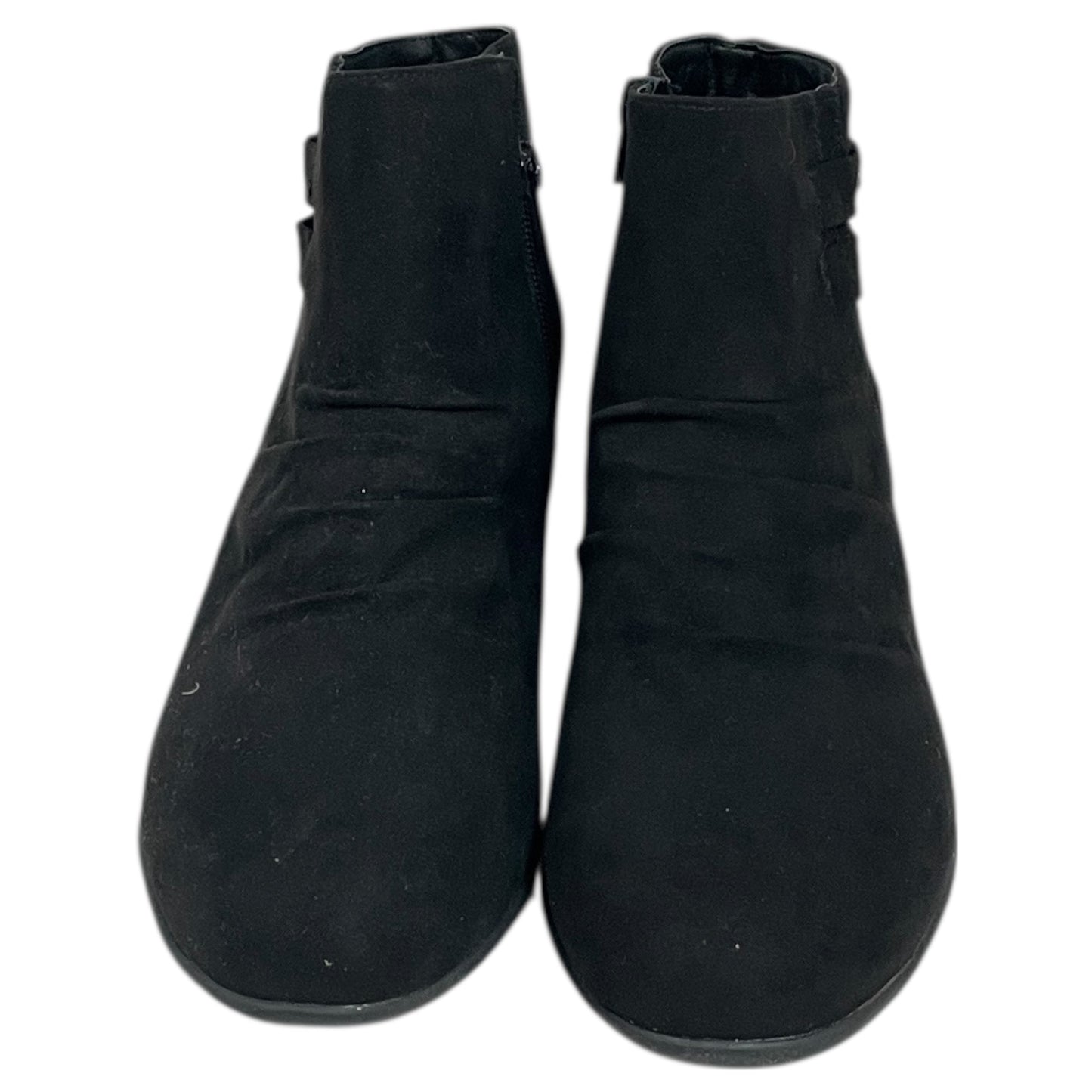 Boots Ankle Flats By Solanz In Black, Size:9